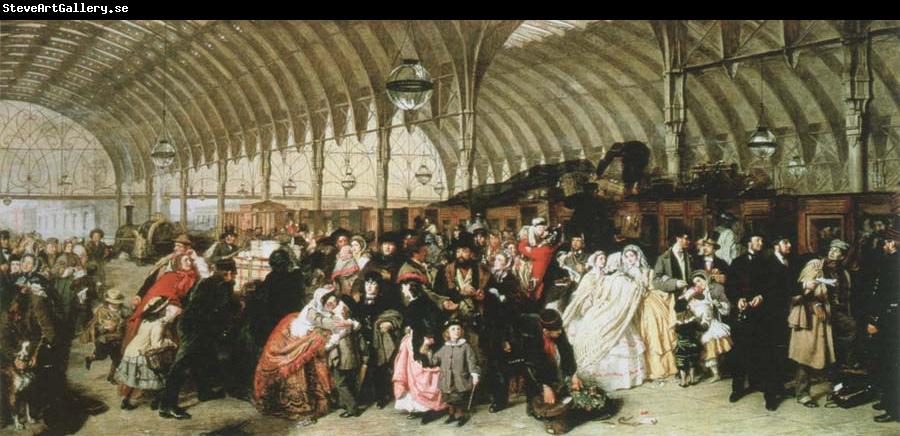 William Powell  Frith the railway station